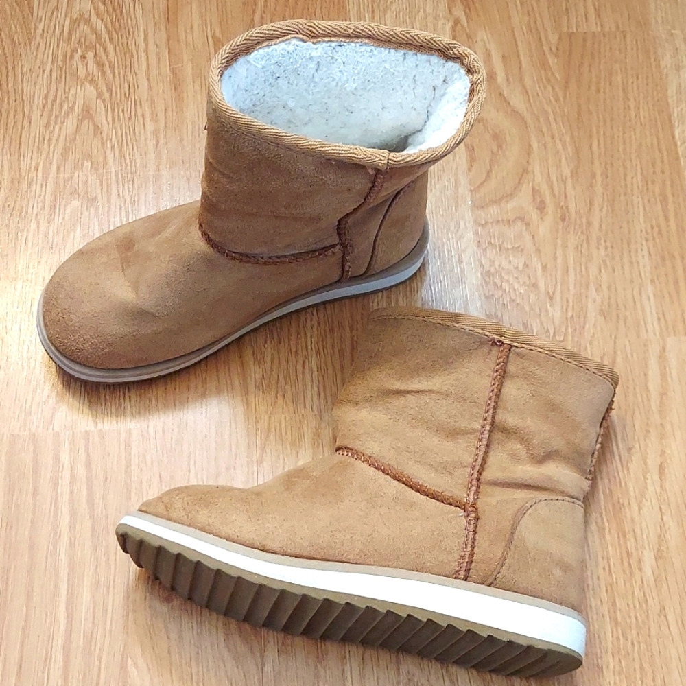 Faux Leather Winter Boots